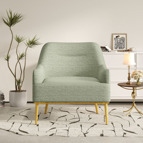 Modern Elegance Accent Chair With Curved Backrest