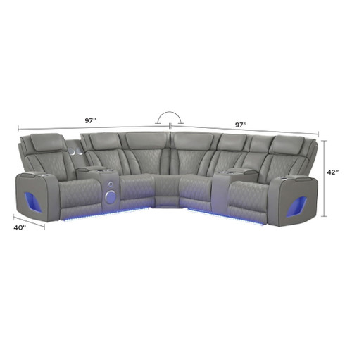 Fortuner - Power Recliner Sectional Sofa