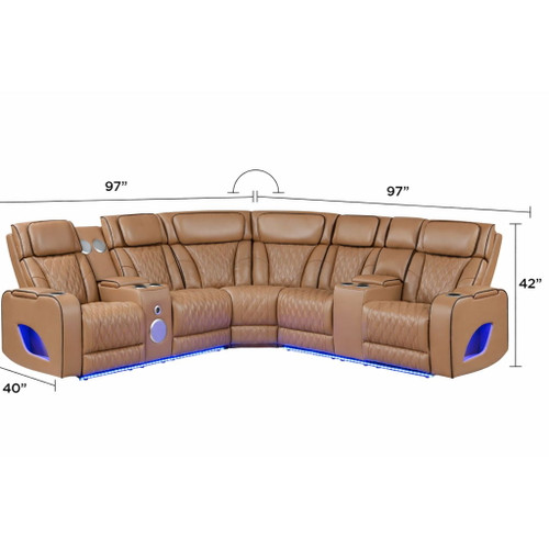 Fortuner - Power Recliner Sectional Sofa
