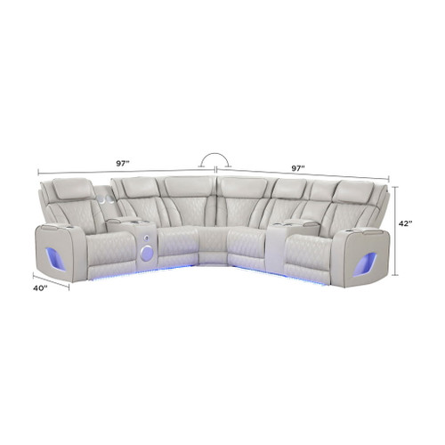 Fortuner - Power Recliner Sectional Sofa