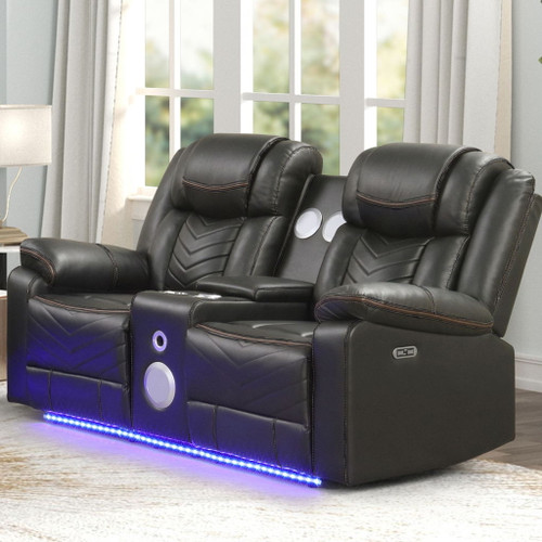 Challenger - LED Power Recliner Loveseat