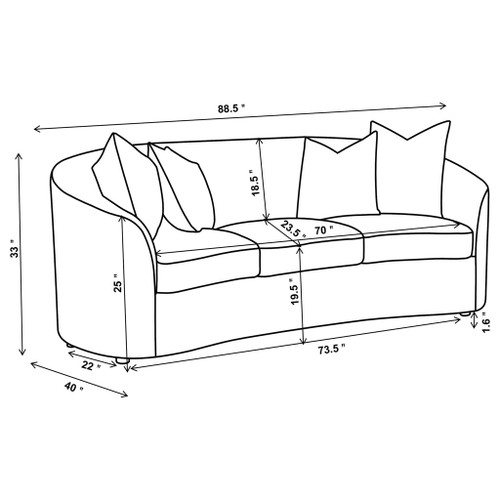 Rory - Sloped Arms Living Room Set
