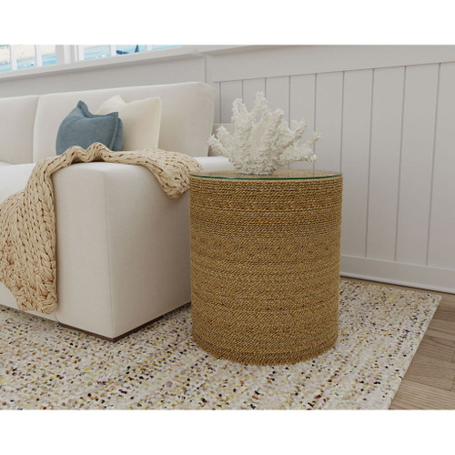 Burma - Round Side Table - Light Brown