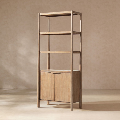 Nolan - Bookcase With Lower Cabinet - Natural