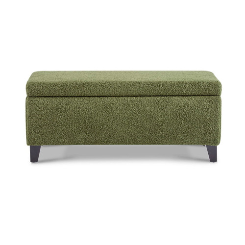 Storage Ottoman With Flip Top Lid - Retro Green
