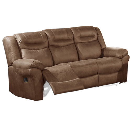 Power Reclining Sofa With USB Port Upholstered Pillow Arms And Headrest - Brown