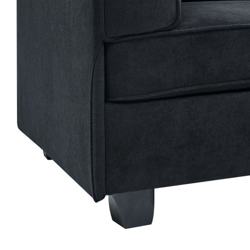Upholstered Modular Sectional - Black