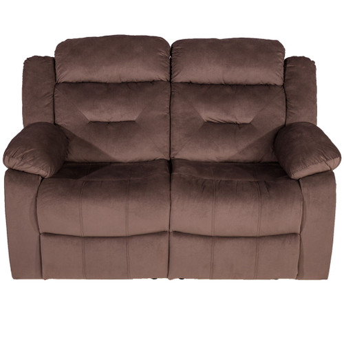 Modern Loveseat With Pillow Arms, Plush Backrest, Horizontal Tufting, USB Port