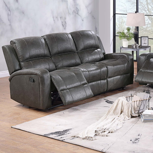 Modern Reclining Sofa With Padded Seat And Backrest