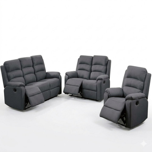 Modern Living Room Set With Manual Recliner
