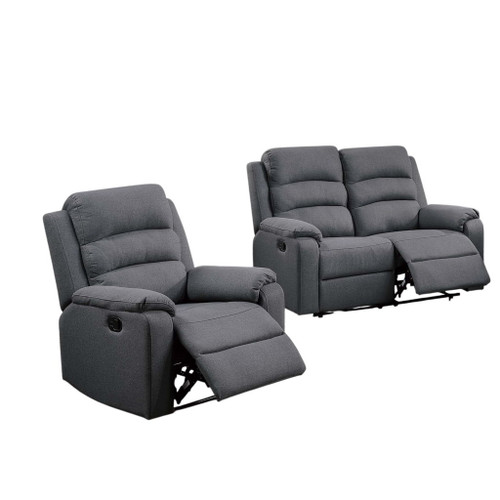 2 Piece Living Room Set With Manual Reclining Loveseat And Recliner