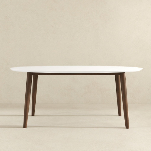 Ada - Oval Dining Table And 4 Side Chairs - White