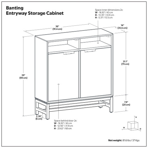Banting - Entryway Storage Cabinet - Walnut Brown