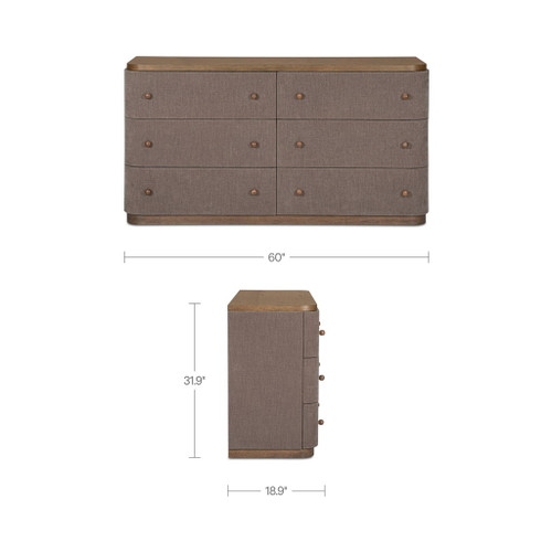 Simone - 6 Drawer Dresser - Brown