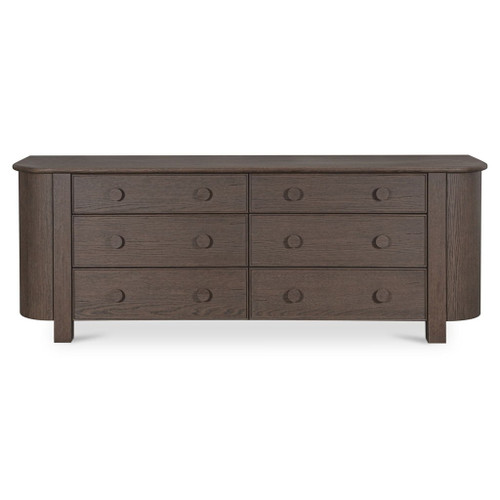 Loren - 6 Drawer Dresser - Dark Brown