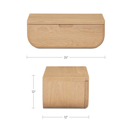 Hettie - Floating Nightstand - Natural / Brown