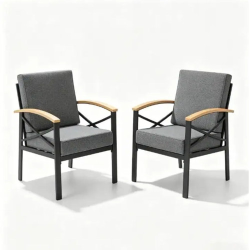 Outdoor Patio Armchair, All Weather (Set of 2)