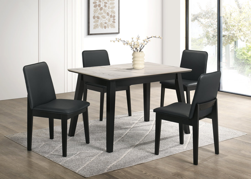 Alan Black 5PC Dining Set ALAN30 by Happy Homes