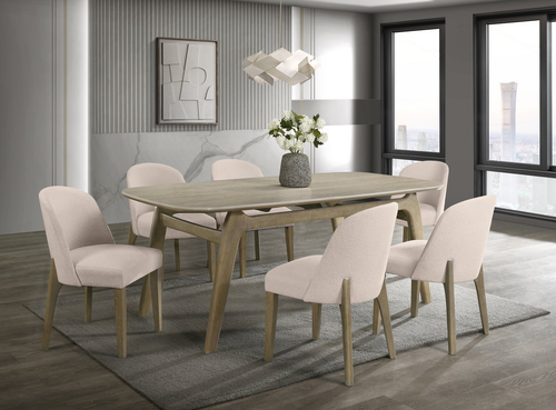 Adriana Porcelain Table 7PC Dining Set by Happy Homes