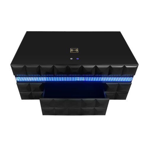 Alix Black Smart Coffee Table & End Table