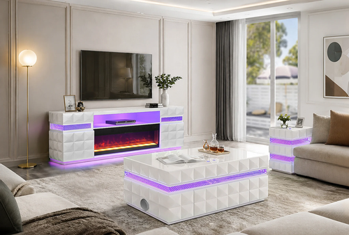 Alix Smart Fireplace TV Stand