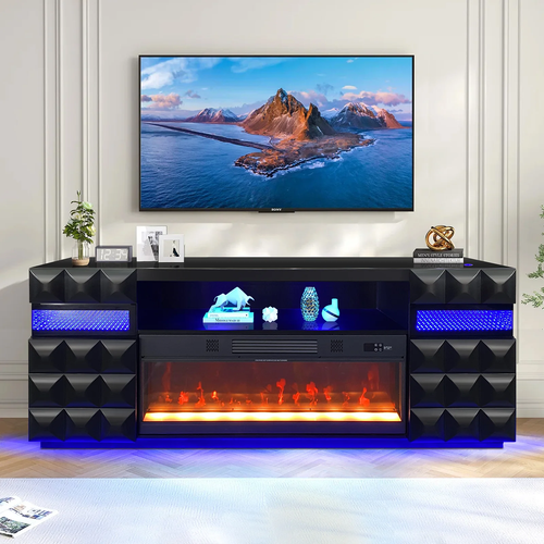 Alix Smart Fireplace TV Stand