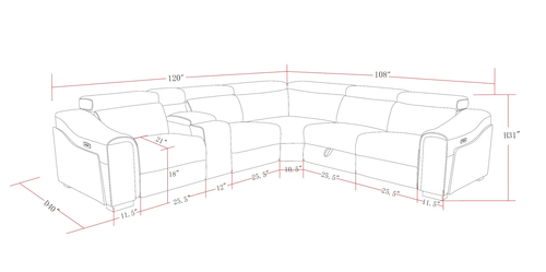 Yash Premium Corduroy Sectional