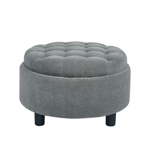 Storage Round Footstool Table Ottoman