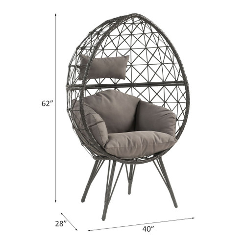 Aeven - Patio Lounge Chair - Light Gray