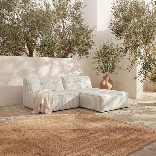Sunseeker - 2 Piece Outdoor Nook - Brown Stripe