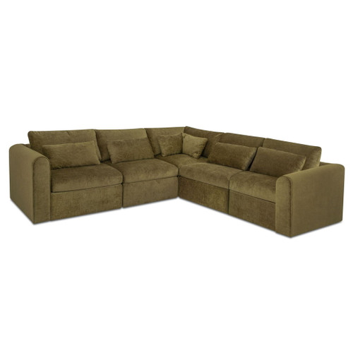 Swift - Classic L Modular Sectional - Dark Green