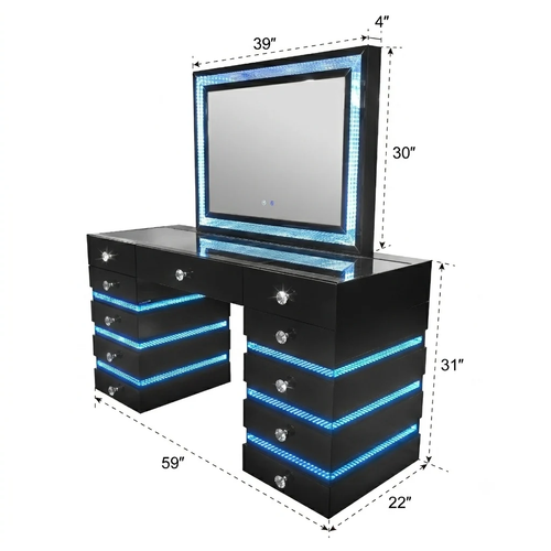 Lily 3D Effect Vanity and Mirror