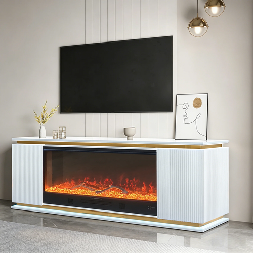 Riva Fireplace with Multicolor Flame
