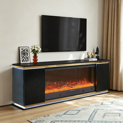 Riva Fireplace with Multicolor Flame