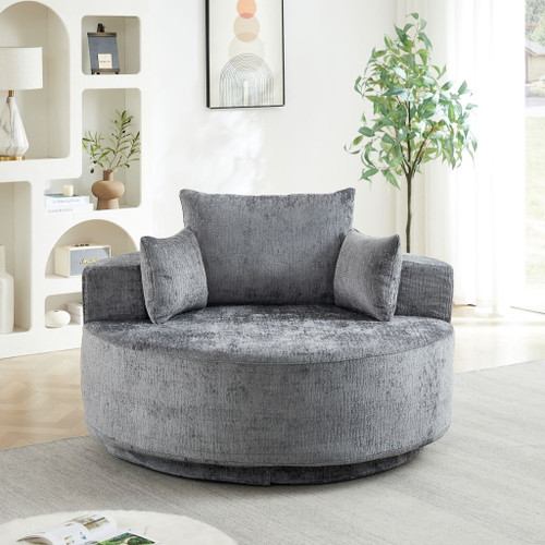 Swivel Chair With Rotating Base For Living Room