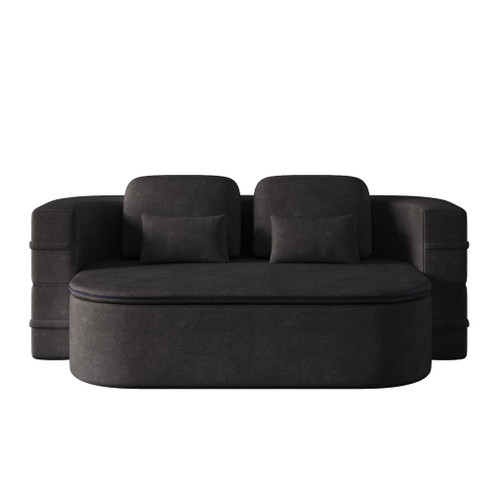 2 In 1 Foldable Sofa Bed With Multi Functional Blanket, Floor Lounge Sofa