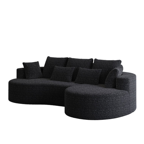 Curved Oversized Sectional Sofa With Extra Deep Seat
