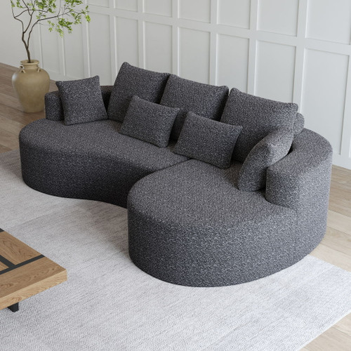 Curved Oversized Sectional Sofa With Extra Deep Seat