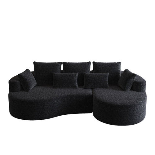 Curved Oversized Sectional Sofa With Extra Deep Seat