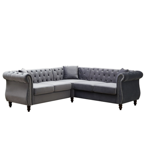 Streamline Modern L-Shaped Corner Sofa