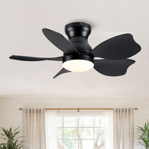 Low Profile Flush Mount Ceiling Fan With Light