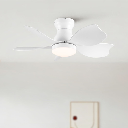 Low Profile Flush Mount Ceiling Fan With Light