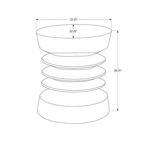 Contemporary Round Accent Table Indoor / Outdoor