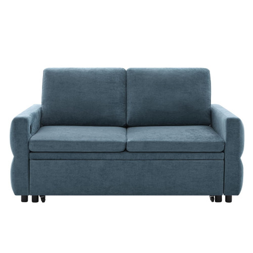 Convertible Sofa Bed Loveseat With Adjustable Backrest And USB Ports