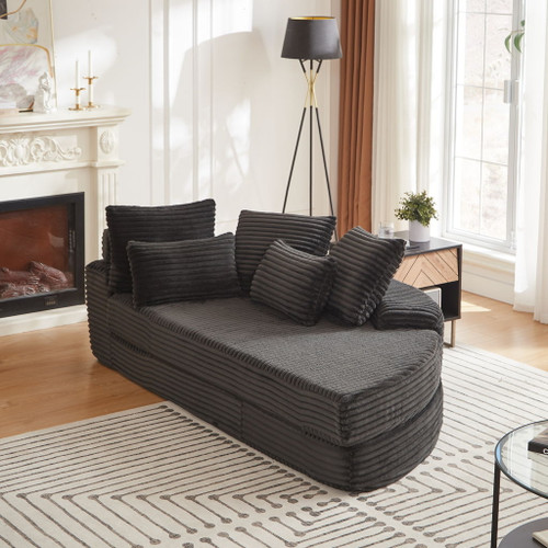 Semi Circular 2 In 1 Sofa Bed With Neck Pillow