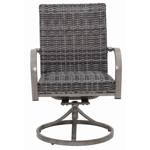 Outdoor Swivel Dining Chair (Set of 2) - Gray