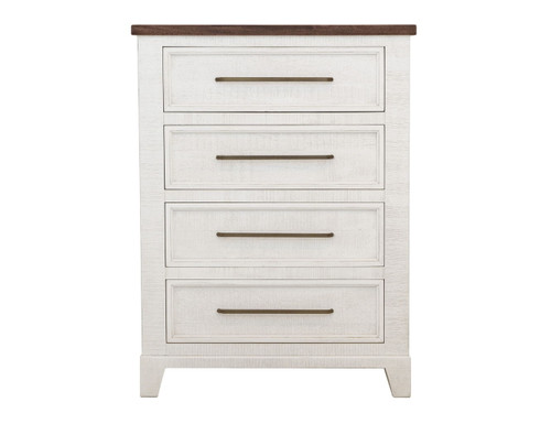 Stoa - 4 Drawer Chest - White / Brown