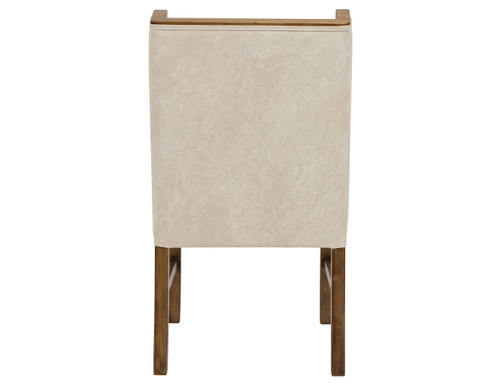 Silver - 39'' Upholstered Chair (Set of 2) - Ivory / Dark Brown
