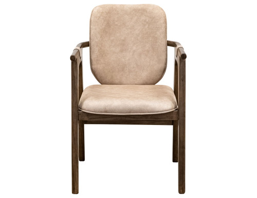 Silver - Upholstered Chair - Brown / Beige