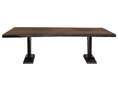 Forge - Rectangular Dining Table (Live Edge) - Brown